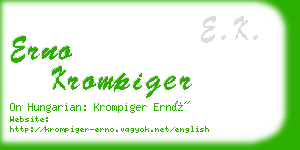 erno krompiger business card